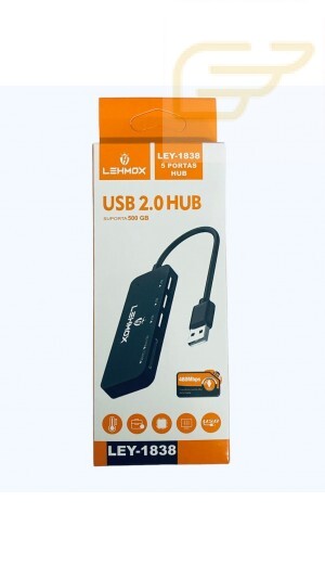 HUB USB 2.0 COM 5 PORTAS LEHMOX LEY-1838