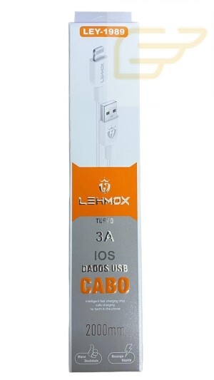 CABO TURBO IOS USB 3A 2 METROS LEHMOX LEY-1989