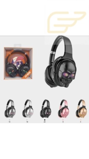 FONE DE OUVIDO CAVEIRA LED COLORIDO RGB LEHMOX LEF-1023A