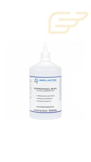 FRASCO DE ALCOOL ISOPROPANOL 500ML IMPLASTEC PAIP050024
