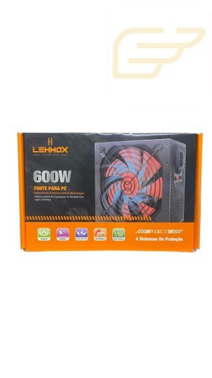 FONTE DE ALIMENTAÇAO PARA PC 600W LEHMOX LEY-1969