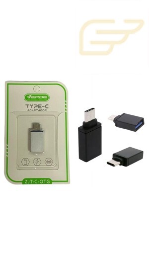 ADAPTADOR OTG TYPE-C PARA USB VERDE ZJT-C-OTG