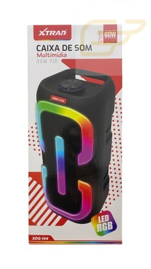 CAIXA DE SOM SEM FIO COM LED RGB XTRAD XDG-144