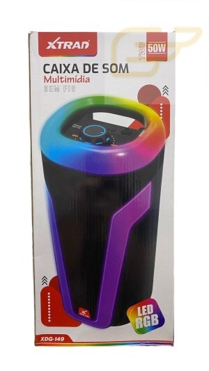 CAIXA DE SOM SEM FIO COM LED RGB XTRAD XDG-149