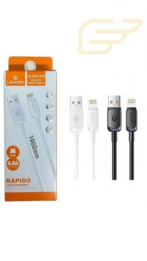 CABO DE DADOS LIGHTNING 1 METRO 4.8A LEHMOX