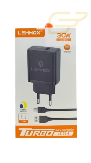 CARREGADOR USB TIPO C TURBO 30W LEHMOX LE-90-4
