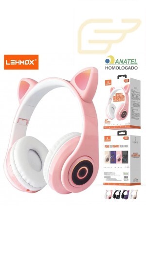 FONE DE OUVIDO BLUETOOTH COM ORELHAS E LED LEHMOX LEF-1035