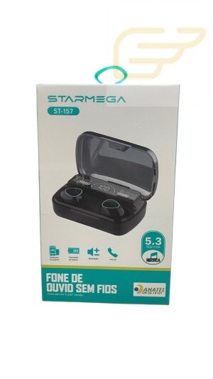 FONE DE OUVIDO SEM FIO BLUETOOTH 5.3 STARMEGA ST-157