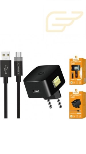 CARREGADOR TURBO 30W COM CABO USB V8 LEHMOX LE-91-2