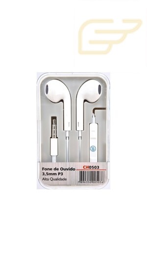FONE DE OUVIDO COM FIO 3,5MM P3 XTRAD CH0503
