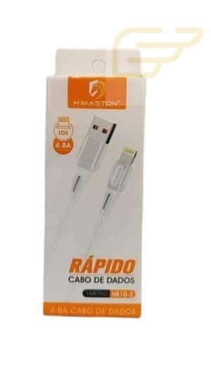 CABO DE DADOS RAPIDO LIGHTNING 4.8A 1 METRO HMASTON HB10-2