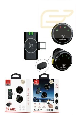 MICROFONE DE LAPELA SEM FIO TIPO C KAPBOM KA-S2-TC