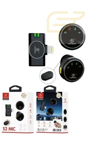 MICROFONE DE LAPELA SEM FIO LIGHTNING KAPBOM KA-S2-IP
