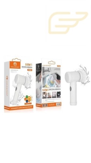 ESCOVA DE LIMPEZA ELETRICA 5 EM 1 MULTIFUNCIONAL GIRATORIA HMASTON FE08