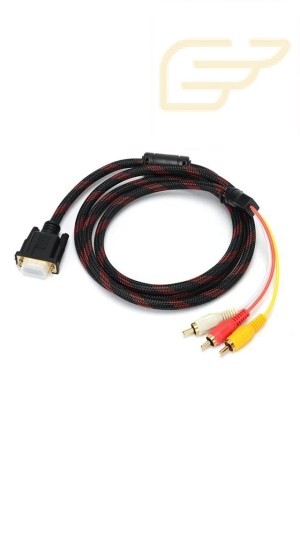 CABO ADAPTADOR VGA P/ 3 RCA 1.5M VERDE VGA-3RCA 