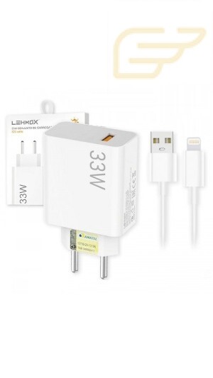 CARREGADOR USB TURBO LIGHTNING 33W LEHMOX LE-405 