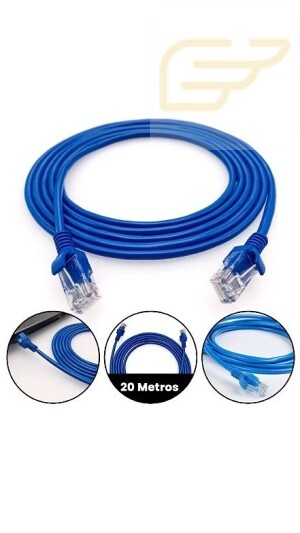 CABO DE REDE RJ45 20 METROS KAPBOM KAP-W-20M