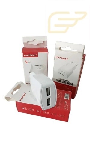 FONTE DE CARREGADOR COM 2 USB 3.1A KAPBOM KA-5602