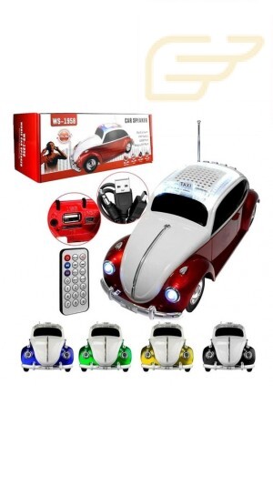 CAIXA DE SOM MINIATURA DE FUSCA XTRAD WS-1958BT